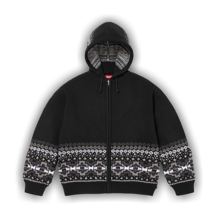 Buy Supreme Beaded Zip Up Hooded Sweater 'Black' - FW25SK43 BLACK