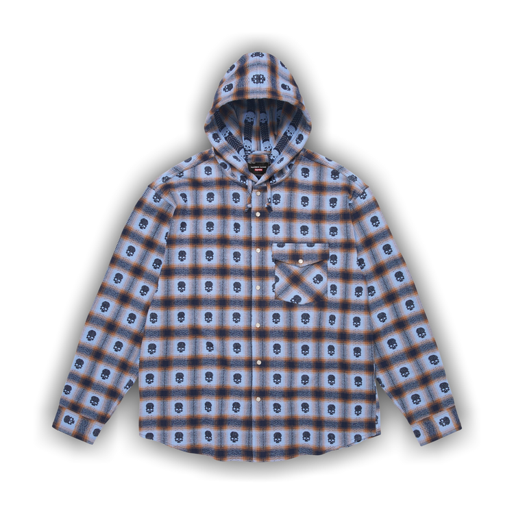 Buy Supreme x Number (N)Ine Hooded Flannel Shirt 'Blue' - FW25S22