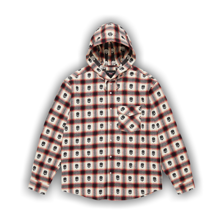 Buy Supreme x Number (N)Ine Hooded Flannel Shirt 'White' - FW25S22