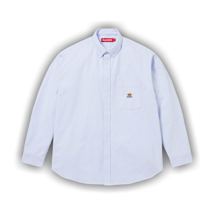 Buy Supreme Loose Fit Flannel Oxford Shirt 'Light Blue' - FW25S21