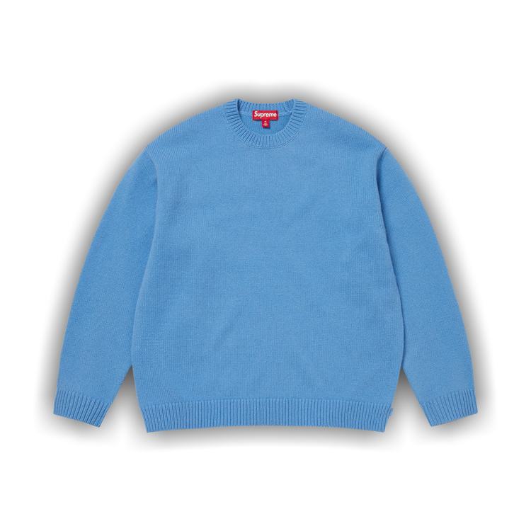 Buy Supreme Angora Script Sweater 'Light Blue' - FW25SK35 LIGHT