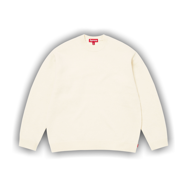 Buy Supreme Angora Script Sweater 'Ivory' - FW25SK35 IVORY | GOAT