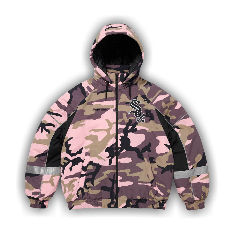 Buy Supreme x Chicago White Sox Stadium Jacket 'Pink Camo