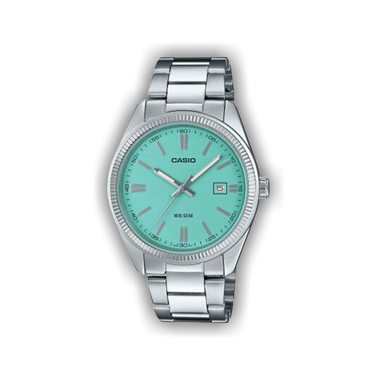 Buy Casio Analog Watch 'Stainless Steel/Tiffany Blue' - MTP 1302PD