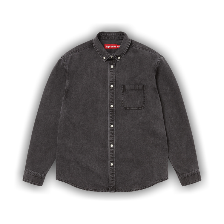 Buy Supreme Appliqué Denim Shirt 'Black' - FW25S35 BLACK | GOAT