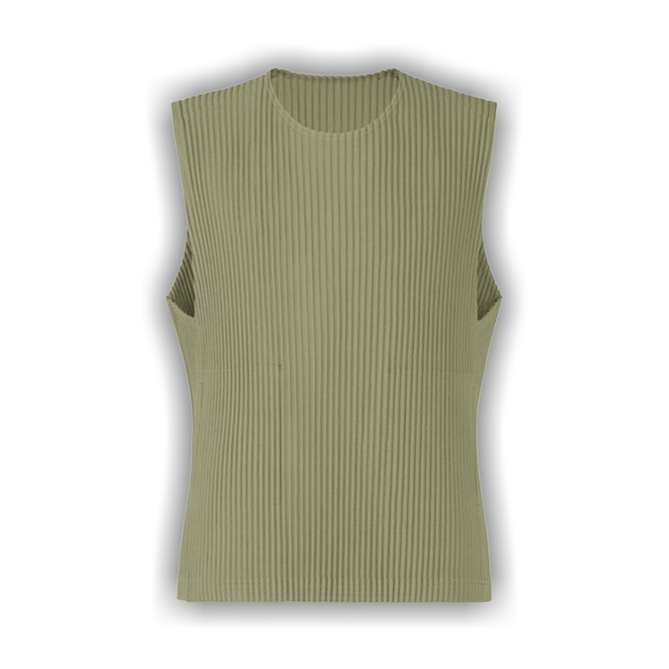 Buy Homme Plissé Issey Miyake Tailored Pleats 2 Vest 'Mangan Green