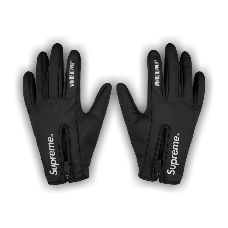 Buy Supreme Windstopper Zip Gloves 'Black' - FW25A55 BLACK | GOAT