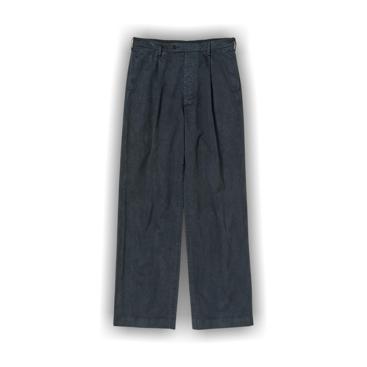 Buy Auralee Finx Light Chino One Tuck Wide Pants 'Black