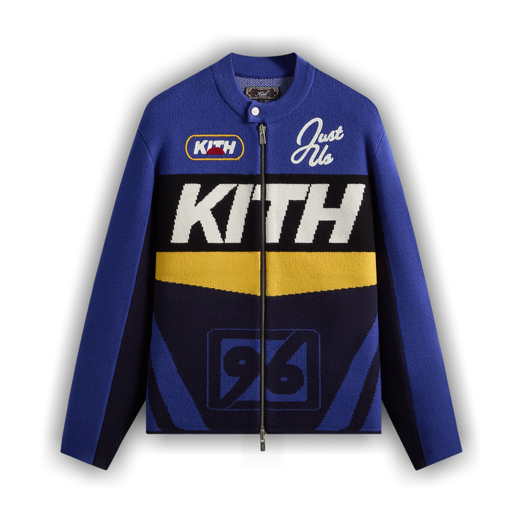 Buy Kith Knit Moto Full Zip Jacket 'Current' - KHM034462 412 | GOAT