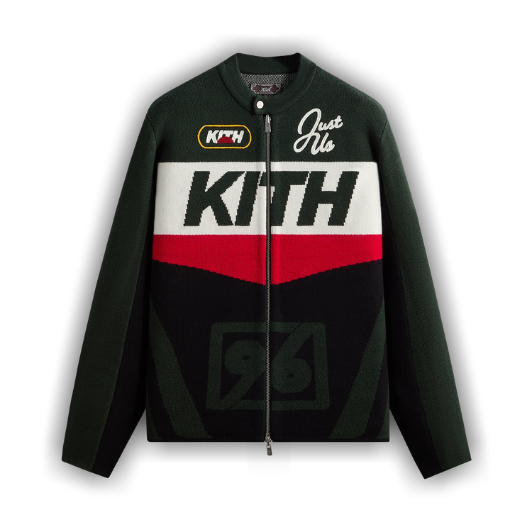 Buy Kith Knit Moto Full Zip Jacket 'Stadium' - KHM034462 302 | GOAT AE