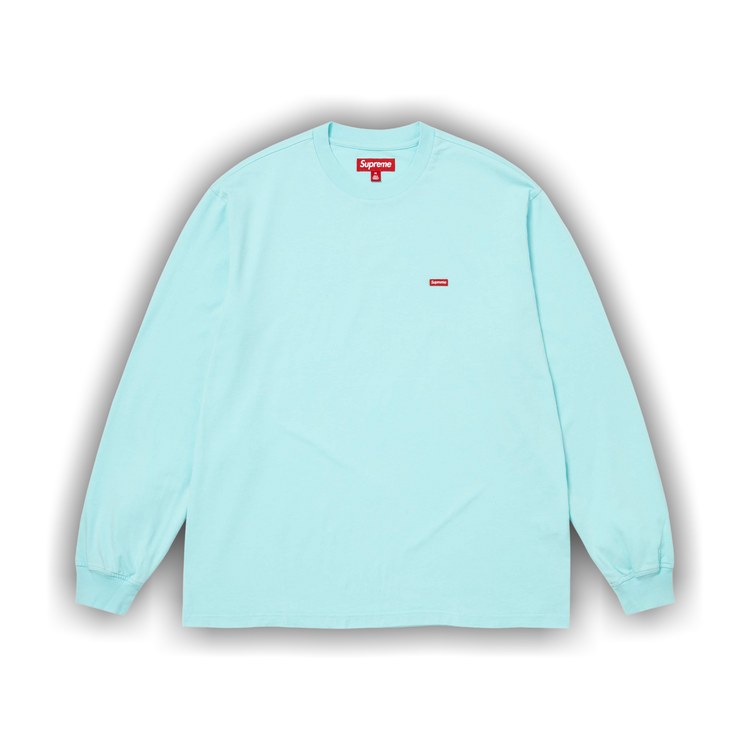 Buy Supreme Small Box Long-Sleeve Tee 'Cyan' - SS26KN5 CYAN | GOAT