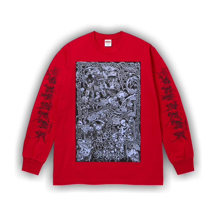 Buy Supreme Wombat Long-Sleeve Tee 'Red' - SS26T54 RED | GOAT