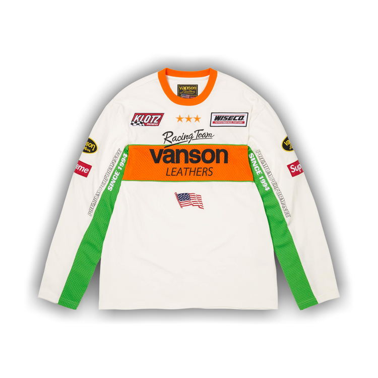 Buy Supreme x Vanson Leathers Long-Sleeve Top 'White' - SS26KN29