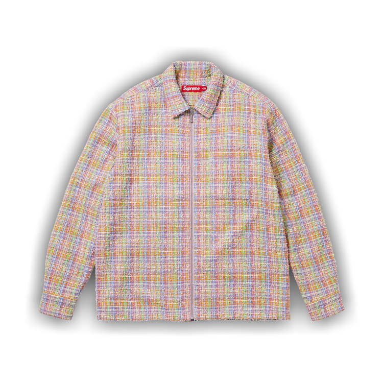 supreme Bouclé Zip Up Shirt Buy Supreme Bouclé Zip Up Shirt 'Multicolor' - SS26S4 MULTICOLOR