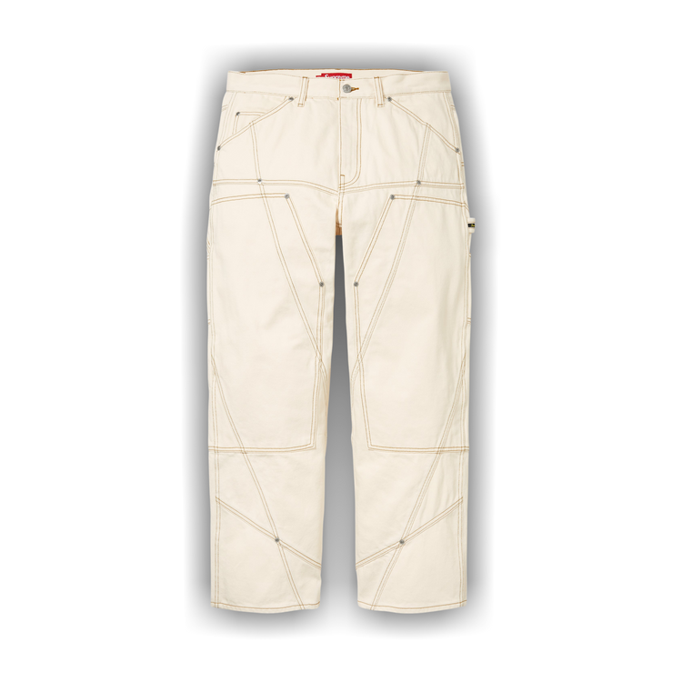Buy Supreme Contrast Stitch Double Knee Painter Jean 'Natural