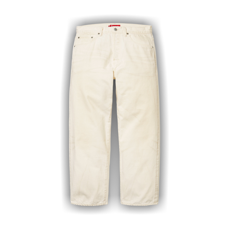 Buy Supreme Distressed Loose Fit Selvedge Jean 'Washed White