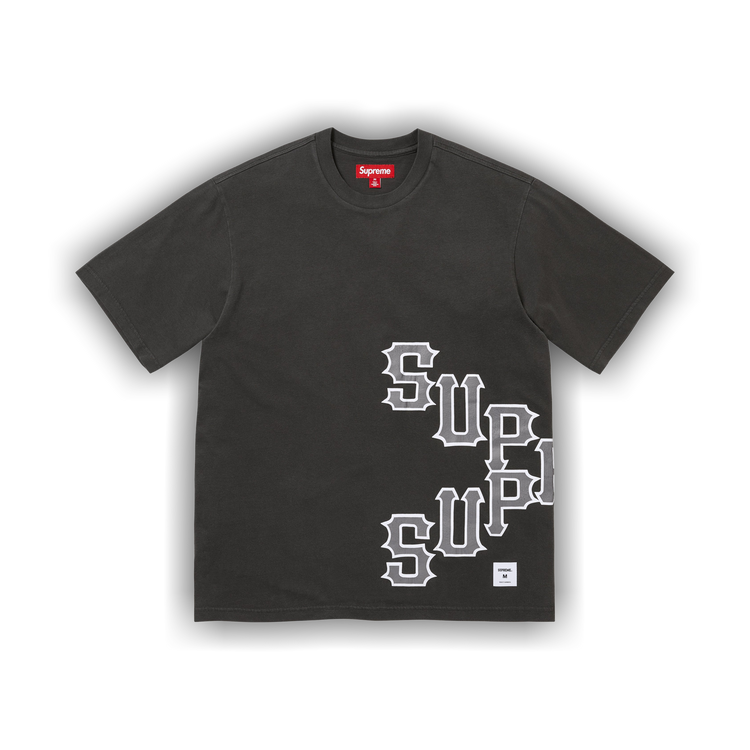 Buy Supreme Cracked Spellout Short-Sleeve Top 'Washed Black