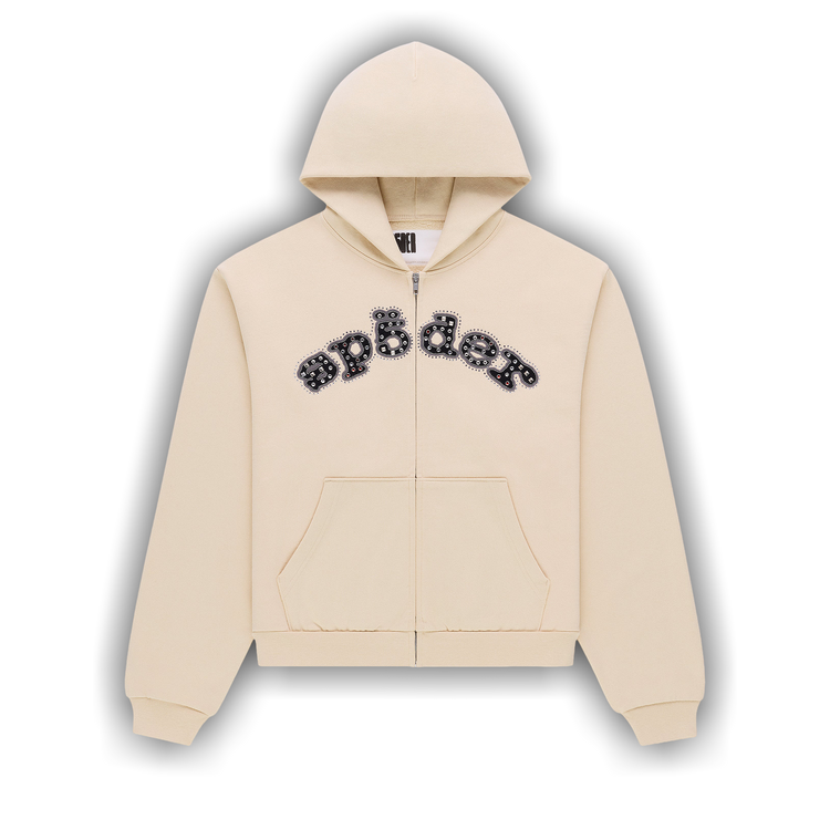 Buy Sp5der Mixed Stone Og V2 Zip Hoodie 'Cream' - ST019SS26CRM | GOAT
