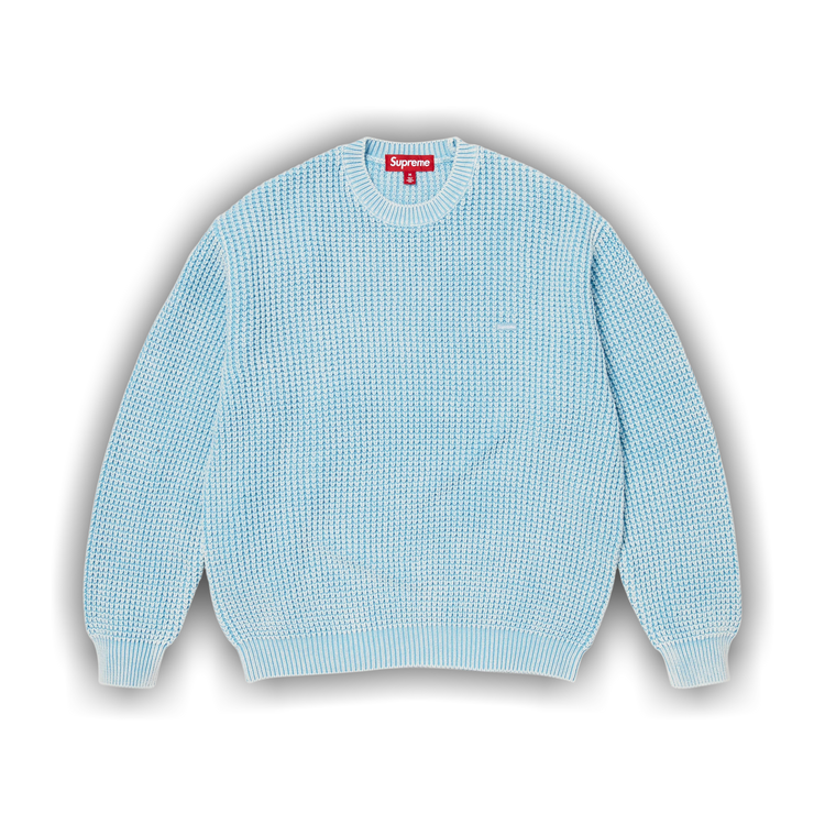 Buy Supreme Washed Small Box Waffle Sweater 'Light Blue' - SS26SK4
