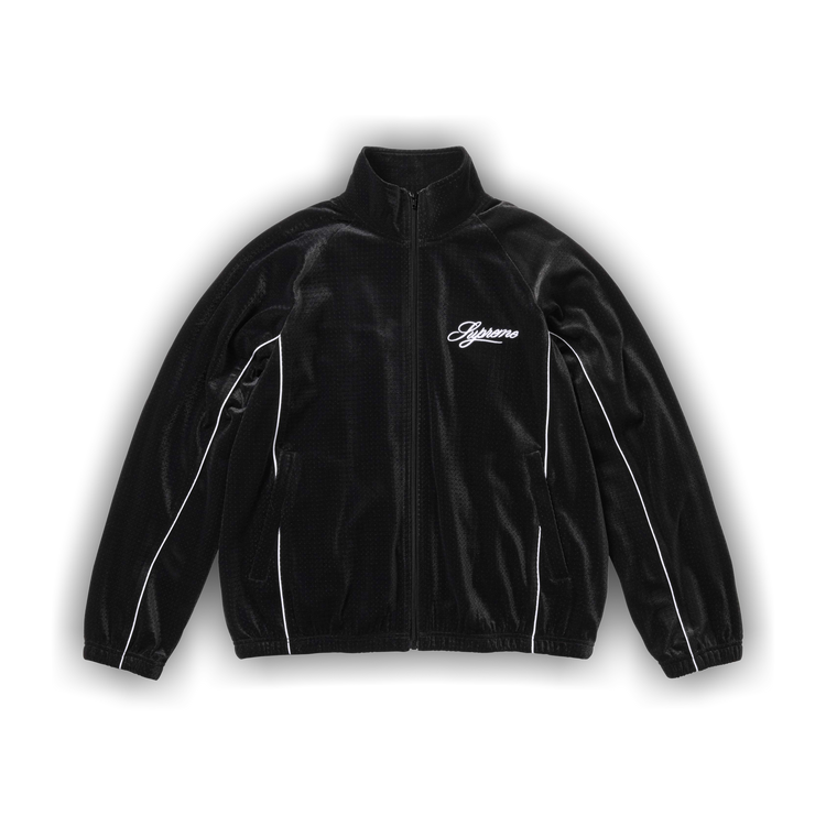 Buy Supreme Velour Mesh Track Jacket 'Black' - SS26J31 BLACK | GOAT