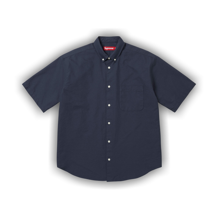 Buy Supreme Loose Fit Oxford Short-Sleeve Shirt 'Navy' - SS26S1