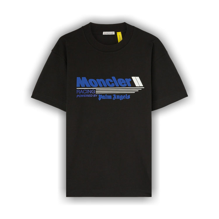 Buy Moncler x Palm Angels Racing T-Shirt 'Black/Blue