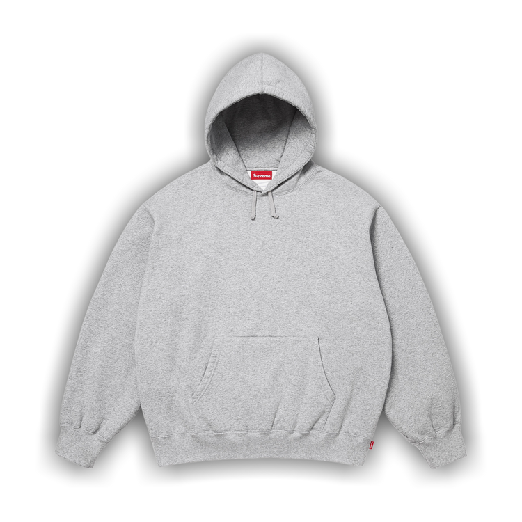Buy Supreme Satin Appliqué Hooded Sweatshirt 'Heather Grey
