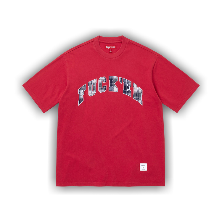 Buy Supreme Fuck Em Plaid Short-Sleeve Top 'Red' - SS26KN40 RED | GOAT