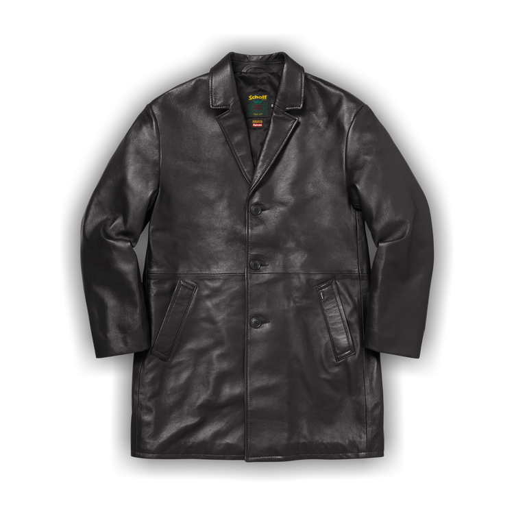 Buy Supreme x Schott Leather Overcoat 'Black' - SS26J102 BLACK