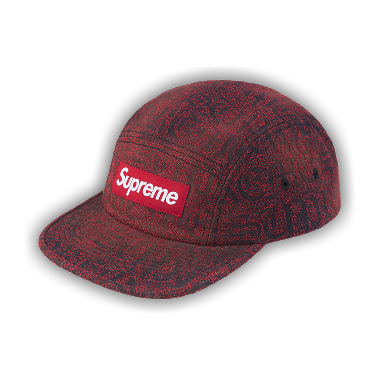 Buy Supreme Stitched Old English Denim Camp Cap 'Red' - SS26H29