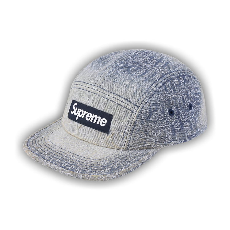 Buy Supreme Stitched Old English Denim Camp Cap 'Blue' - SS26H29