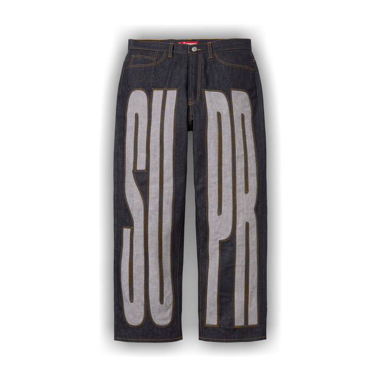 Buy Supreme Inset Spellout Baggy Jean 'Rigid Indigo' - SS26P54