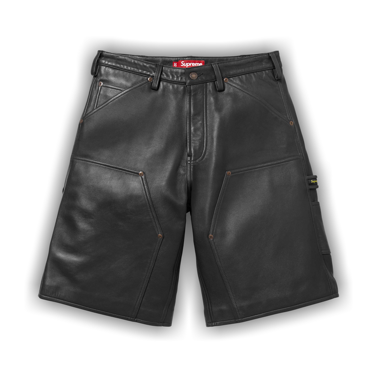 Buy Supreme Leather Double Knee Painter Short 'Black' - SS26SH41