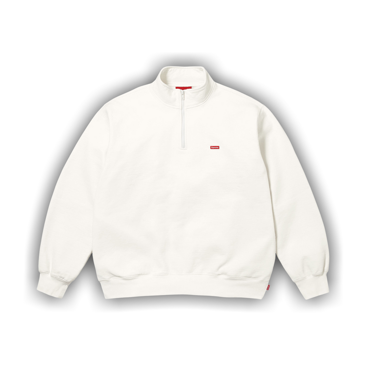 Buy Supreme Small Box Half Zip Pullover 'White' - SS26SW5 WHITE | GOAT