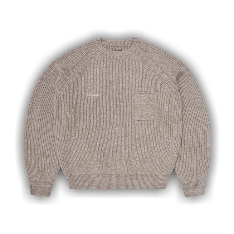 Buy Corteiz Script Pocket Knit Sweater 'Oatmeal' - CRTZ0230 421 | GOAT