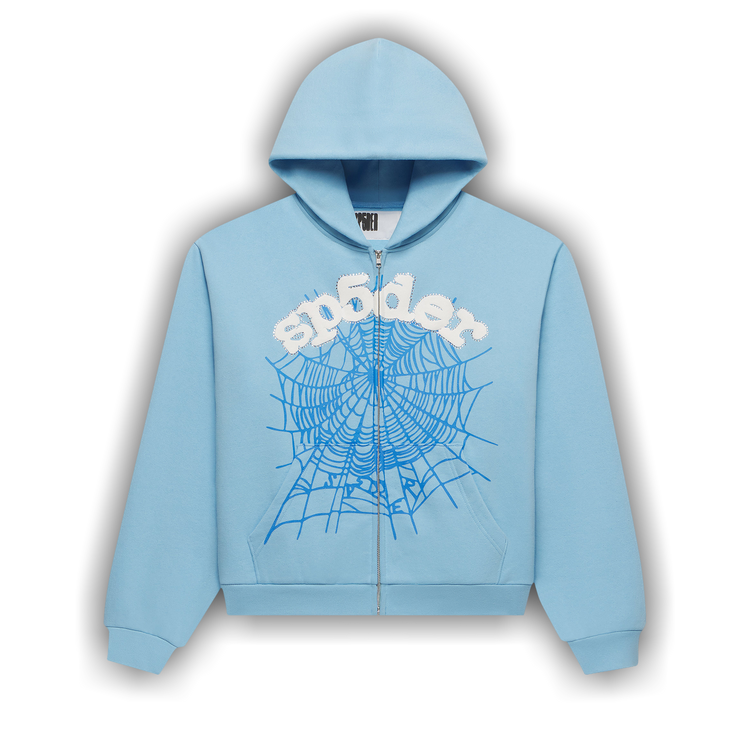 Buy Sp5der OG Web Zip Up 'Sky Blue' - ST048SS26SKB | GOAT