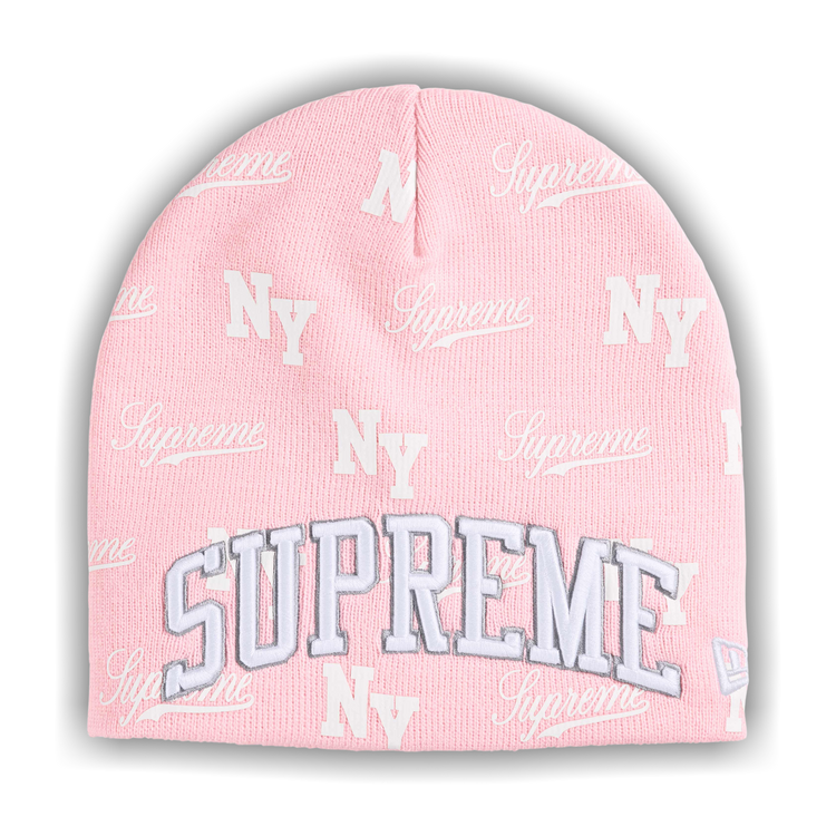 Buy Supreme New Era Monogram Beanie 'Pink' - SS26BN19 PINK | GOAT
