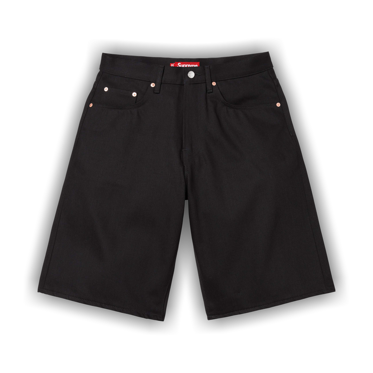 Buy Supreme Baggy Selvedge Denim Short 'Rigid Black' - SS26SH2