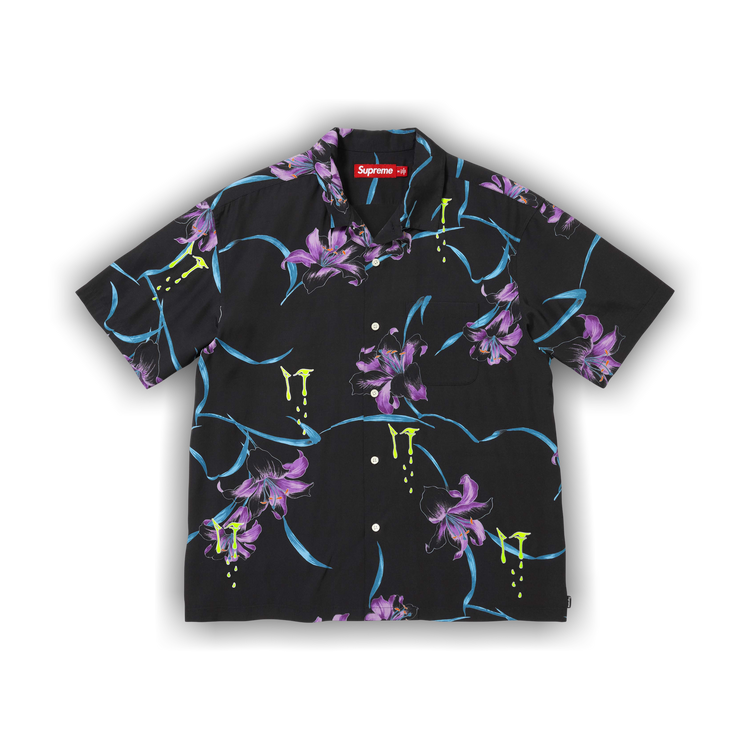 Buy Supreme Aoi Lilies Short-Sleeve Shirt 'Black' - SS26S16 BLACK
