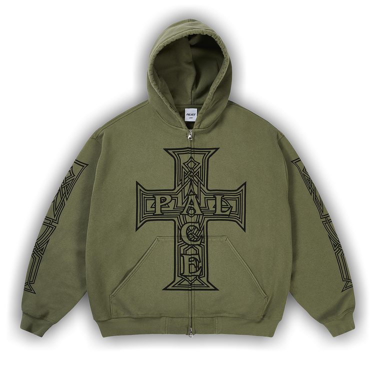 Buy Palace Y So Cross Pigment Hood 'The Deep Green' - P30CS227 | GOAT