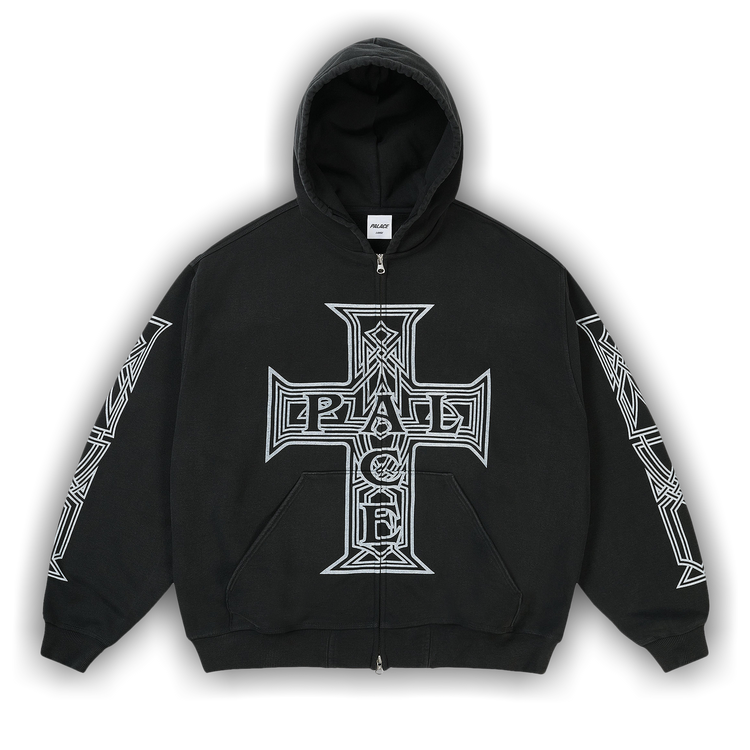 Buy Palace Y So Cross Pigment Hood 'Black' - P30CS225 | GOAT