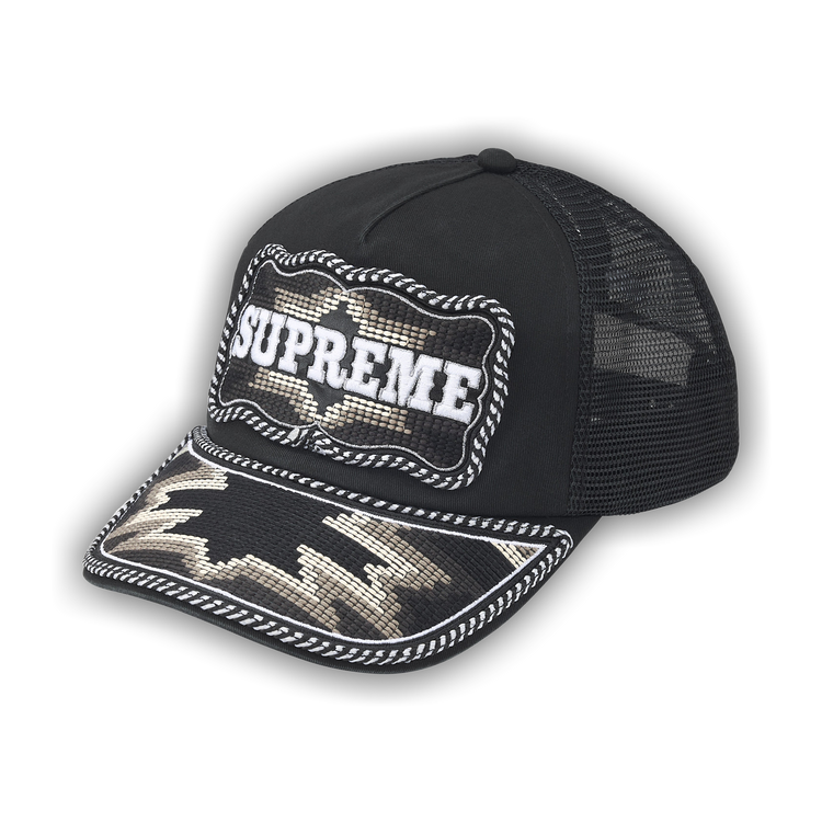 Buy Supreme Western Embroidered Mesh Back 5-Panel 'Black