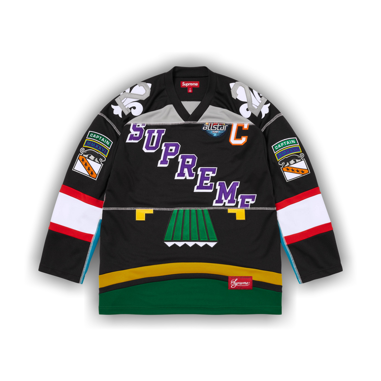 Buy Supreme Paneled Hockey Jersey 'Black' - SS26KN34 BLACK | GOAT CA