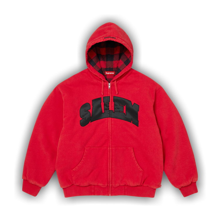 Buy Supreme x Salem Zip Up Hooded Sweatshirt 'Red' - SS26SW57 RED