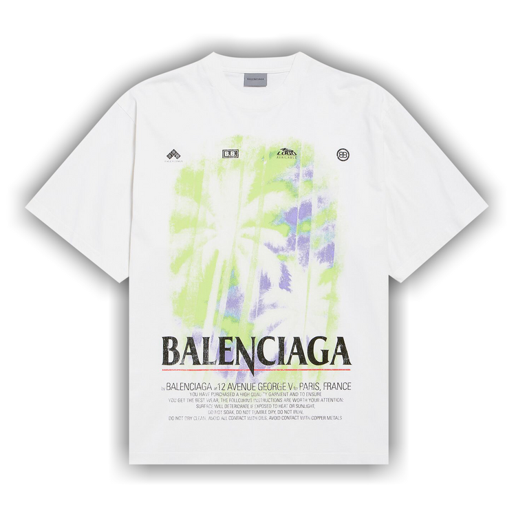 Buy Balenciaga Medium Fit T-Shirt 'White' - 764235 TUVO7 9000 | GOAT