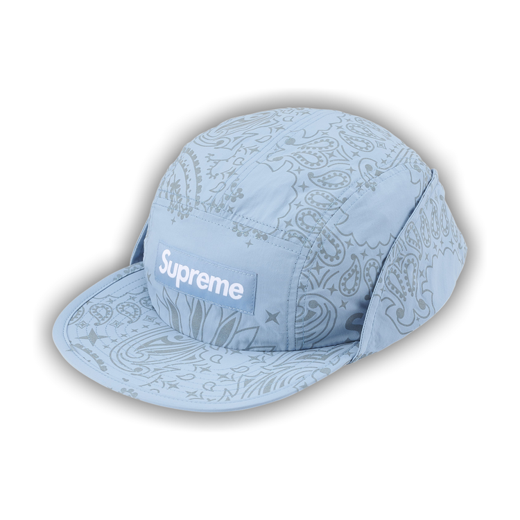 Buy Supreme Reflective Bandana Sunshield Camp Cap 'Light Blue