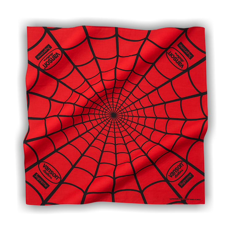 Buy Supreme x Vanson Leathers Spider-Man Bandana 'Red' - SS26A71