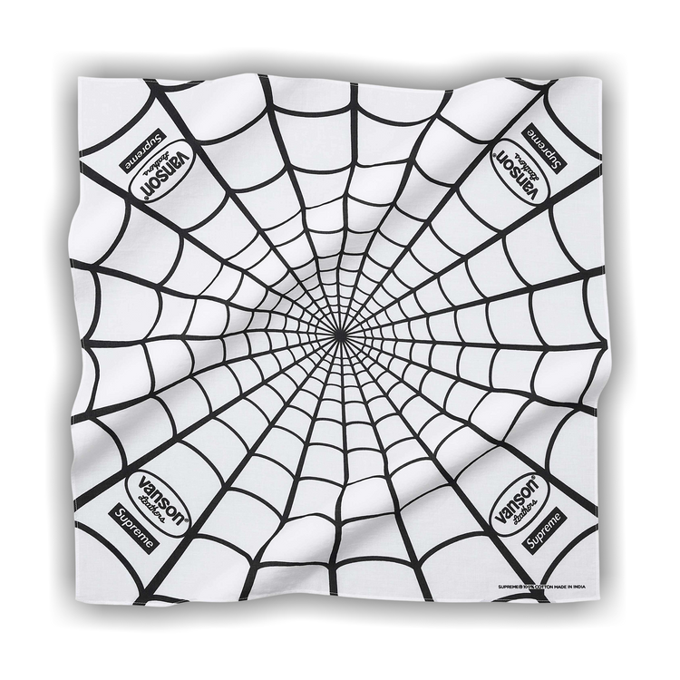 Buy Supreme x Vanson Leathers Spider-Man Bandana 'White' - SS26A71