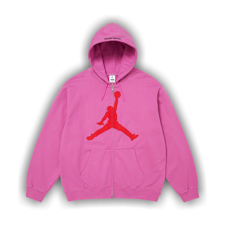 Buy Supreme x Jordan Zip Up Hooded Sweatshirt 'Pink' - SS26SW24