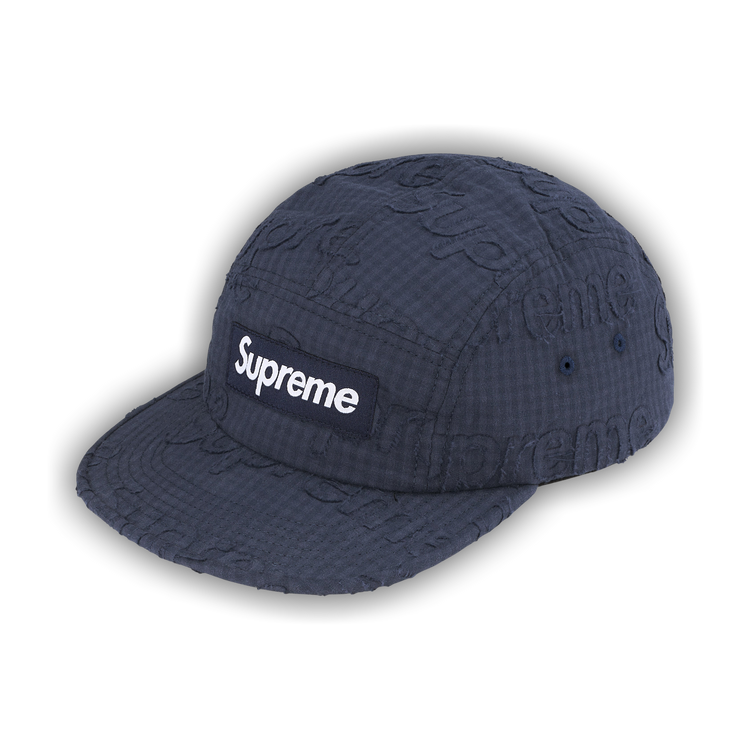 Buy Supreme Monogram Gingham Camp Cap 'Navy' - SS26H38 NAVY | GOAT